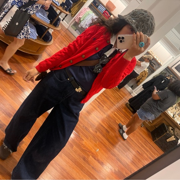 Polo Ralph Lauren Cable-Knit Wool-Cashmere Cardigan - Picture 8 of 9